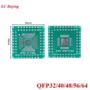 5PCS QFP 32-64 Transfer Board, Adapter, PCB Pinboard, SMT SMD to DIP32-64