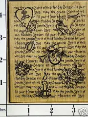 CHRISTMAS MONTAGE COLLAGE NEW PSX RUBBER STAMP