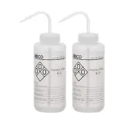 2PK Distilled Water Wash Bottle, 1000ml - Wide Mouth - LDPE - Eisco Labs