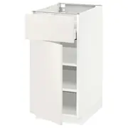 METOD / MAXIMERA base cabinet with drawer/door, white/Veddinge white, 40x60x80 cm