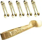 Alipis 6pcs Mini Serving Tongs Practical Ice Tongs for Sugar Cubes Appetizers Desserts User Friendly Design for Tea Parties Entertaining Versatile Kitchen Tool