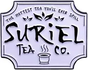 [Pinstant] ACOTAR The Hottest Tea You'll Ever Spill Suriel Tea Co. Court Thorn Roses 1.2" Enamel Pin Badge, 1.2 Inches, Enamel, enamel