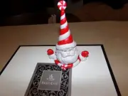 Partylite Peppermint Santa Candle Snuffer & Tealight Holder With 3 Candles