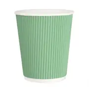 Fiesta Recyclable Hot Cup Ripple Wall Aqua 8oz (Box 500)