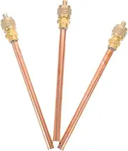 PRETYZOOM 3pcs Copper Access Valves Stem Cores for Refrigeration Quick Connect Charging Tools for Air Conditioner and Fridge Maintenance