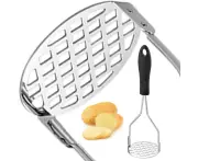 Potato Masher,Professional Stainless Steel Potato Masher,Garlic Press