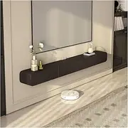 Floating TV Unit Wood Wall Mount Floating TV Stand with Media Storage Cabinet and Two Drawers, Modern Space Saving Entertainment Center for Television, Decor for Living Room Home Office Floating TV Co