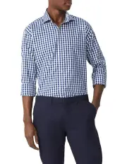 [Van Heusen] Tailored 1 Collar Oxford Check Long Sleeve Shirt in Sky