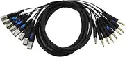 SWAMP 8 Channel XLR(m) - 1/4" TRS Balanced Loom/Multicore - 3m