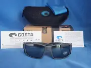 New Costa Del Mar Sunglasses Tuna Alley Pro Gray w/ Silver Mirror 580G