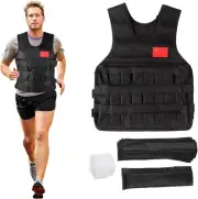 20KG Weighted Vest with 4Pcs Sand Bags, Adjustable Training Waistcoat
