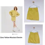 ZARA 芥末黃牛仔裙