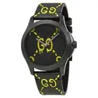 Gucci YA1264019 Ghost G-Timeless 38MM Men's Black Rubber Watch