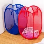 Laundry Bag Bin Basket Mesh Foldable Washing Hamper Clothes Storage Large Bags.