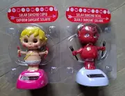 CUPID & DEVIL VALENTINE SOLAR BOBBLE HEAD NEW #1