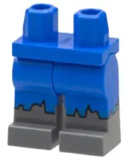 LEGO New Blue Minifigure Legs Dark Bluish Gray Boots Tattered Wolf Pant Leg D574