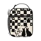 SUNUAN Black Cat Lunch Box Insulated Lunch Bag for Women Men Reusable Cooler ...