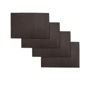 Choice Set of 4 Harold Textured PVC Table Placemats 45 x 30 cm (Chocolate, Ivory, Cream, Stone)