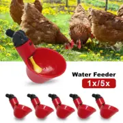 Cups Water Feeder Drinker Chicken Automatic Waterer Poultry Chook Bird