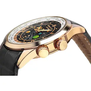 【ROYAL ELASTICS】宇宙星球立體浮雕彩繪GMT機械錶