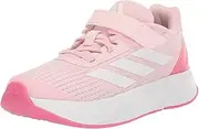 [adidas] Duramo SL Elastic Lace Sneaker, Clear Pink/White/Pink Fusion, 13 US Unisex Little Kid