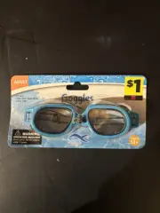 Swimgear Adult Swim Goggles Light Blue ages 14+ Adjustable NEW