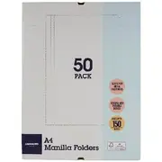 J.Burrows Manila Folder A4 Buff 50 Pack