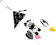 Abaodam Hanging Umbrella Wind Chimes Plush Stroller Toys Hanging Rattles Toys Stroller Bar Activity Toy Toys Black and White Toys for Infants Plush Car Toys Fabric