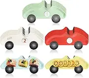 25 Pack Race Car Plates Disposable Vintage Paper Plates Racecar Birthday Decorations Vintage Race Car Party Supplies Kids' Party Plates Race Car Tableware for Baby Shower Racing Car Party