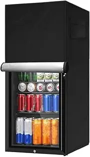 Refrigerator Dust Cover - Fridge Protective Supplies, Outdoor Upright Freezer Cover | Zipper Handle Rainproof Refrigerator, Outdoor Fridge Waterproof Cover Accessories, Cloths for Fridge cover