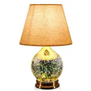 Porseme Table Lamp, Desk Lamp Bulb Included - Modern Lamp with Unique Lampsha...