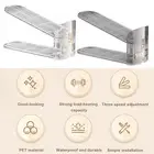 Shoe Rack with Adjustable for Sizes Transparent Organizer Home