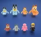 Bluey and Friends Cake Toppers Mini Action Figures 5cm 8 Piece Set