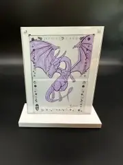 Marvel Magnetic Sketch Booklet Card Holder Display W Stand 2 Panel 1 Hinge White