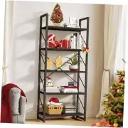 5 Tiers Bookshelf, Artsy Modern Bookcase, Book Rack, Storage Rack Shelves