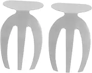 Alipis Tableware Salad Claw Forks Set 2pcs for One- Piece Molding No Injury Silver