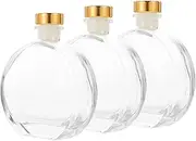 Cabilock 3Pcs Glass Diffuser Bottles Essential Oil Perfume Bottle Decor for Elegant Fragrance Container with Polymer Stopper for Room Aromatherapy