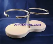 APF Marine Stainless Steel Double Beverage Cup Holder w HDPE Poly Base