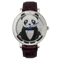 在飛比找momo購物網優惠-【ELIDA】吉祥如意晶鑽熊貓限量錶(EA3000DM-WW