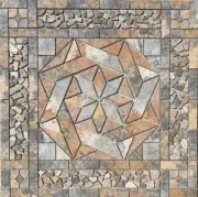 36" x 36" Tile Medallion Mosaic Mural - Home Depot Slate look tile series