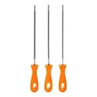 3pcs Chainsaw File 5/32" 3/16" 7/32" Carbon Steel Round Rasp with Plastic Handle