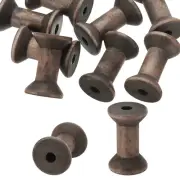 20Pcs Wooden Empty Spools 2" x 1.4" Sewing Thread Spool Dark Brown