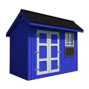 Playhouse Plans DIY Backyard Storage Shed Workshop Mini Kids Cottage Guest House