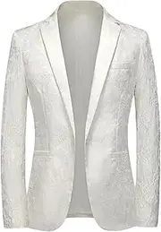 [Generic] Men's Suit Jacket Fashion Slim Blazers Coat Wedding Party Prom Dress Jacket Plus Size Male Outerwear