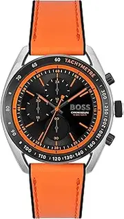 [Hugo Boss] Center Court Black Silicone Black Dial Chronograph Men's Watch