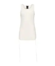 Ann Demeulemeester Mara Wrinkled Cropped Tank Top S,XS,M White