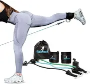 Core Prodigy Glute-Tastic - Ankle Kickback Strap with Resistance Bands for Butt & Hip Exercises