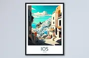 momima Ios Travel Print Wall Art Ios Greece Wall Hanging Home Decoration Ios Gift Art Lovers Wall Art Print Ios Greece Wall Art