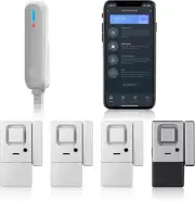 5pack Door Window Alarm with APP Alerts delay Alarm Sensor Wireless WiFi Securiy