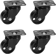 4Pcs Hardware Swivel Plate Caster Cast Iron Bearing Casters Wheel Ideal for Airports Hotels Warehouses and Trolleys with Double Bearing Design Push Pull Labor Saving
